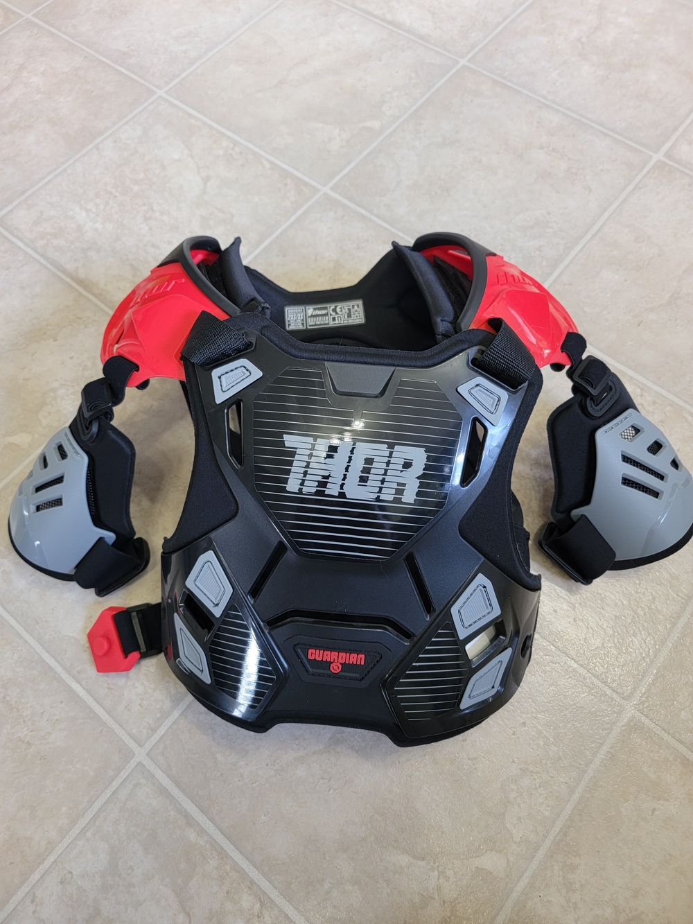 thor Black, Red & Gray Youth Chest Protector